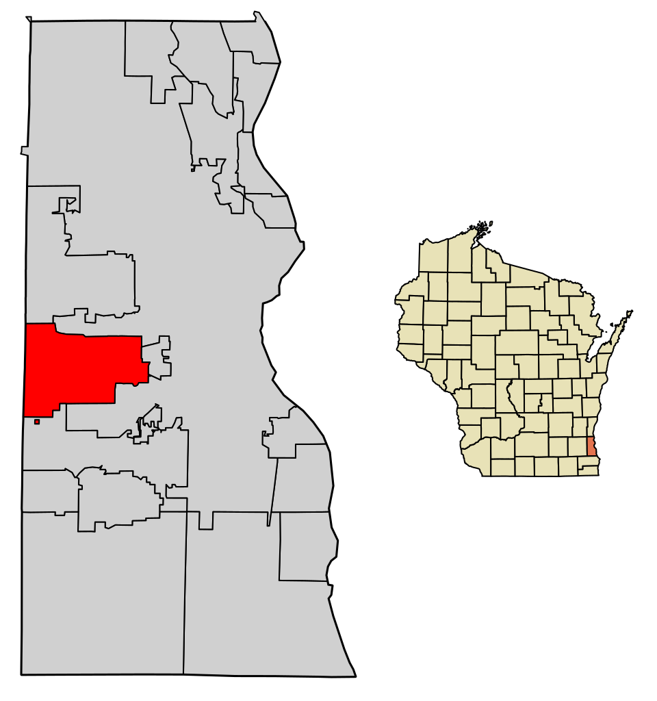 Locator map of West Allis