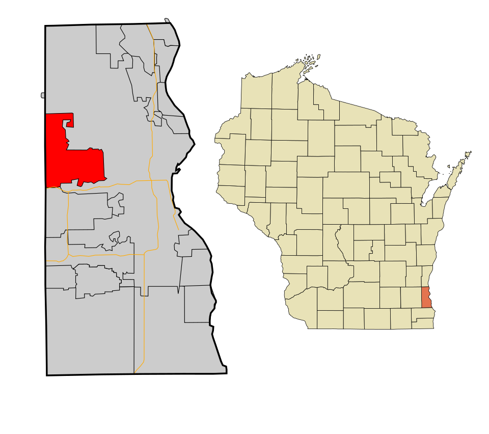 Locator map of Wauwatosa