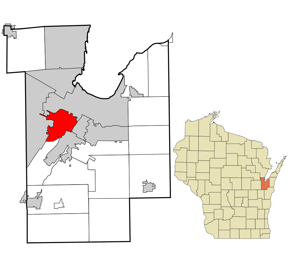 Locator map of Ashwaubenon