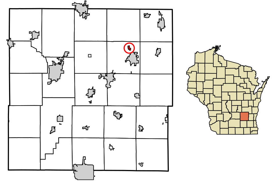 Locator map of Kekoskee