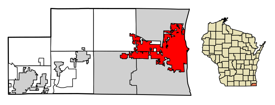 Locator map of Kenosha