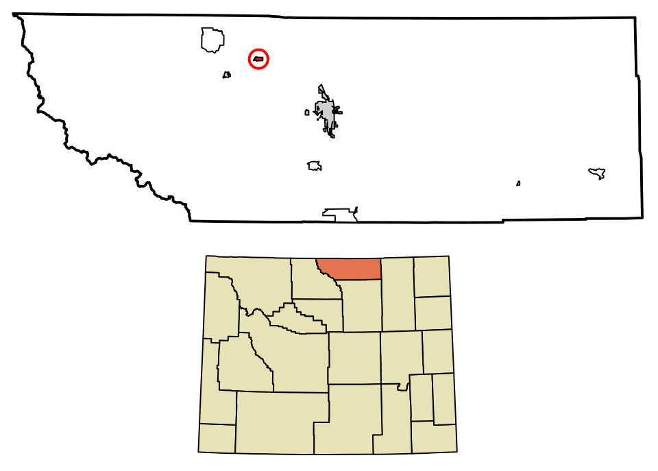 Locator map of Ranchester