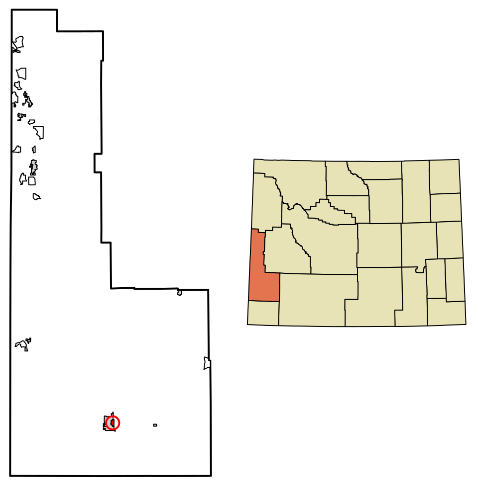 Locator map of Diamondville