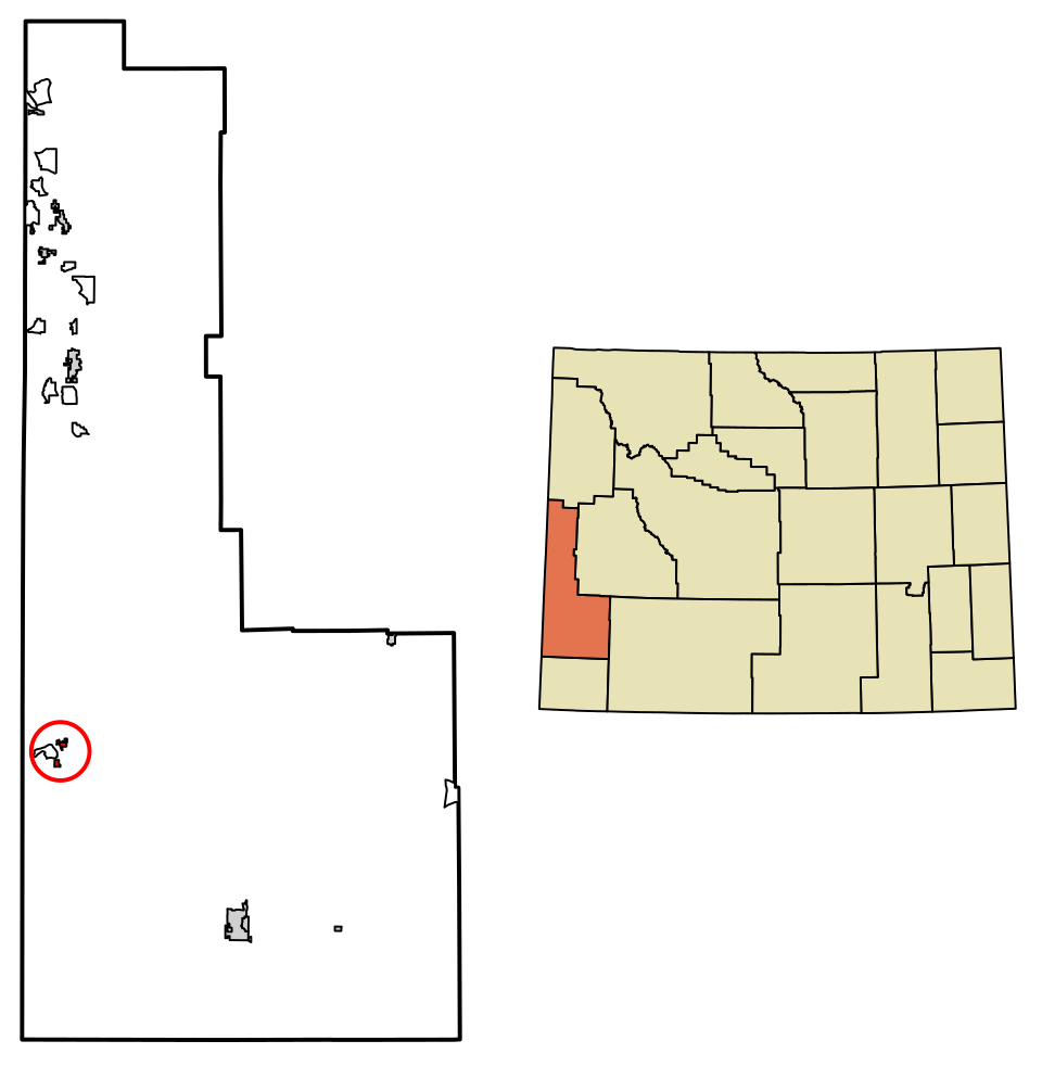 Locator map of Cokeville