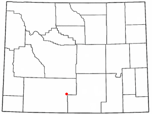 Locator map of Wamsutter