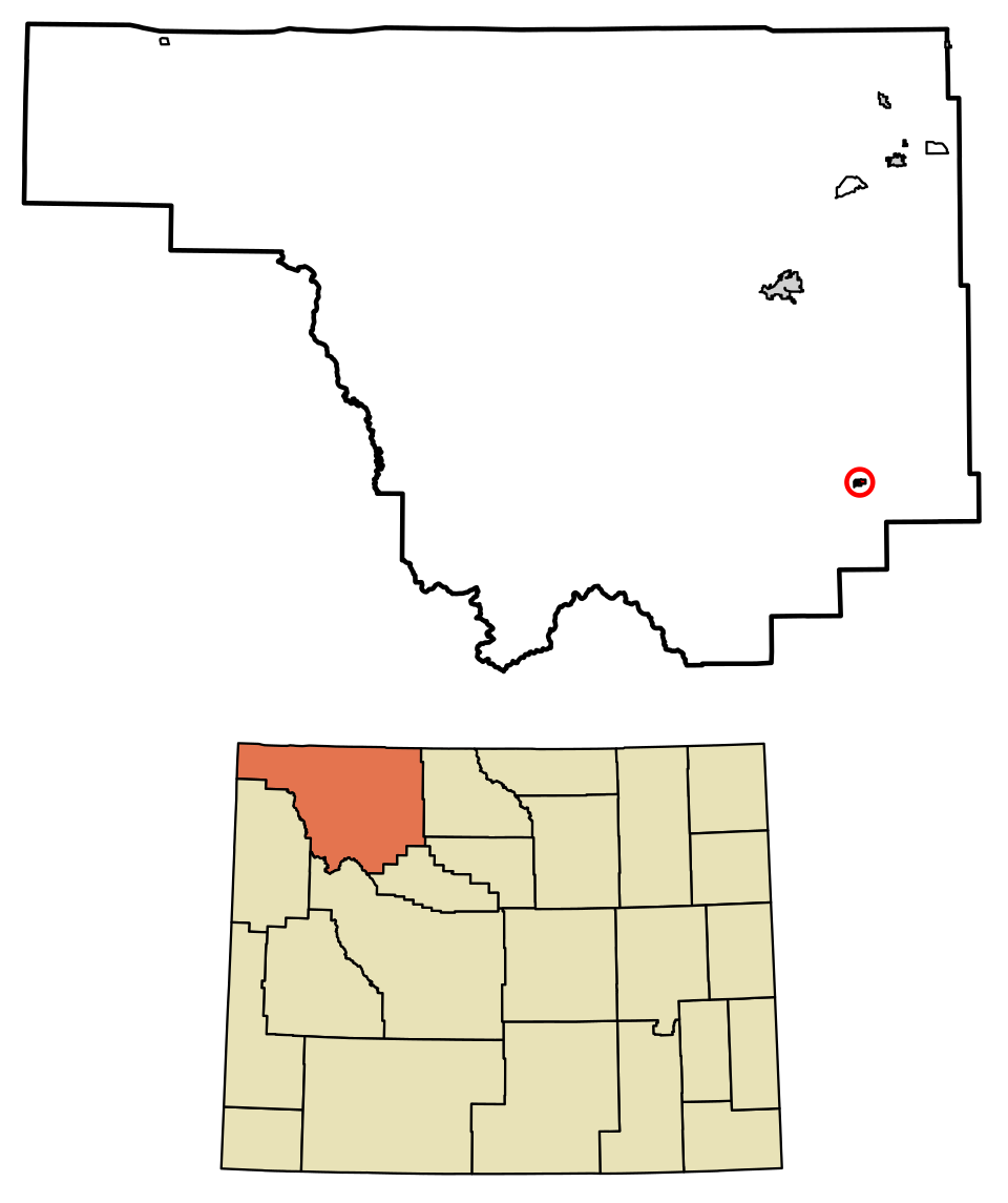 Locator map of Meeteetse