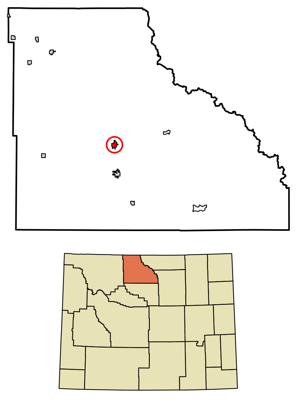 Locator map of Greybull
