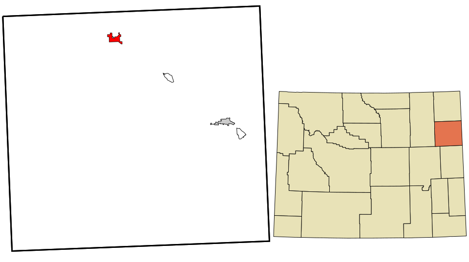 Locator map of Upton