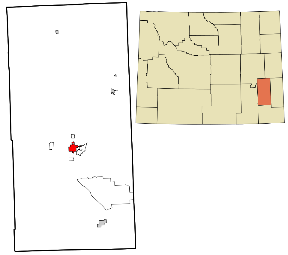 Locator map of Wheatland