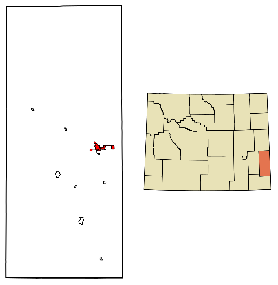 Locator map of Torrington
