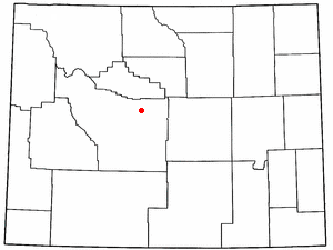 Locator map of Shoshoni
