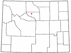 Locator map of Worland