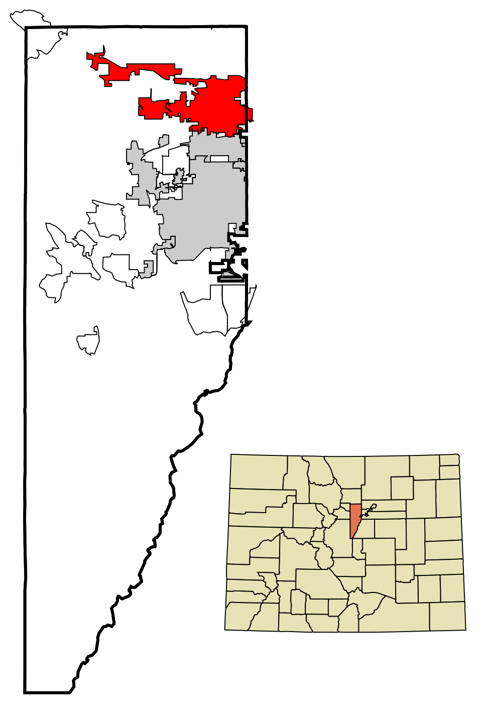 Locator map of Arvada