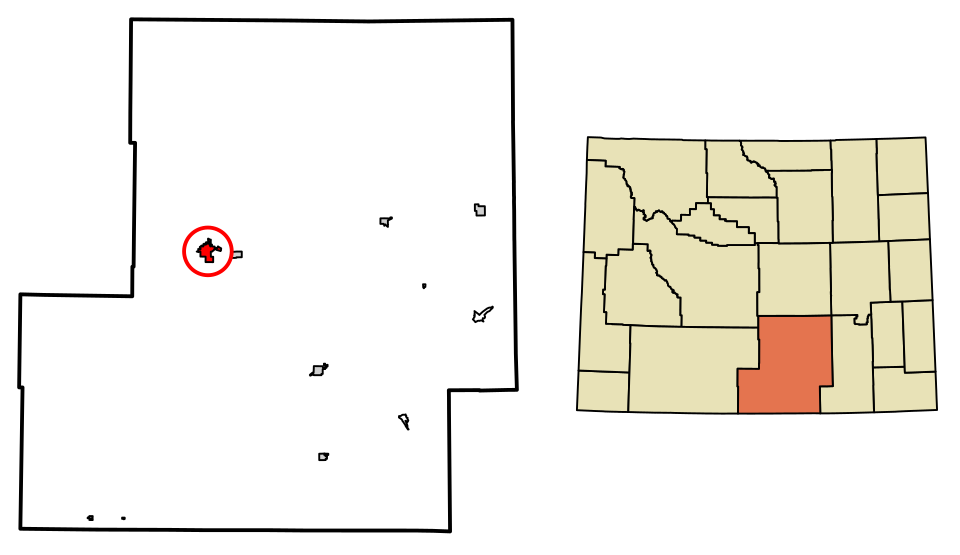 Locator map of Rawlins