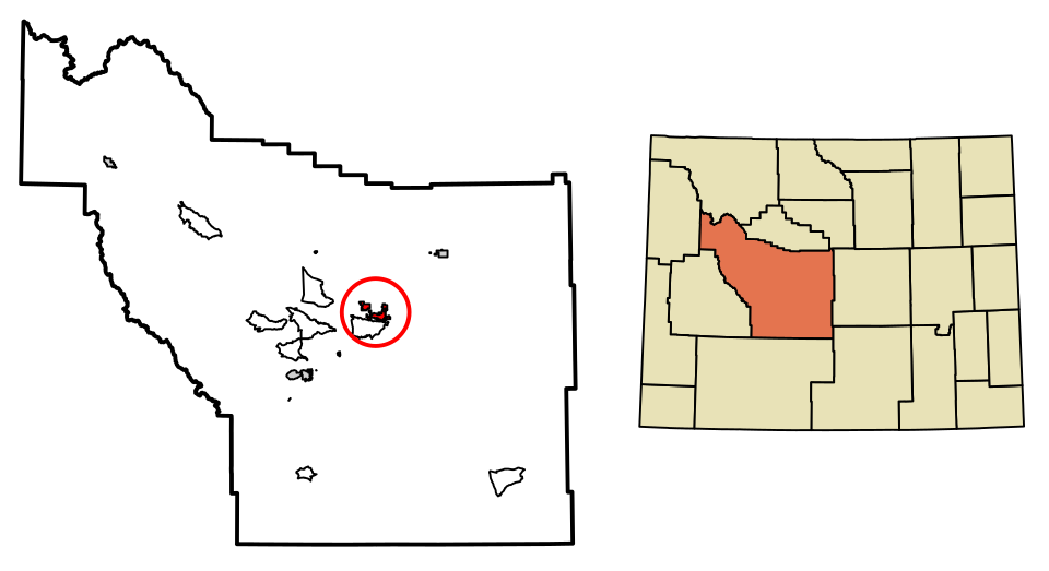 Locator map of Riverton