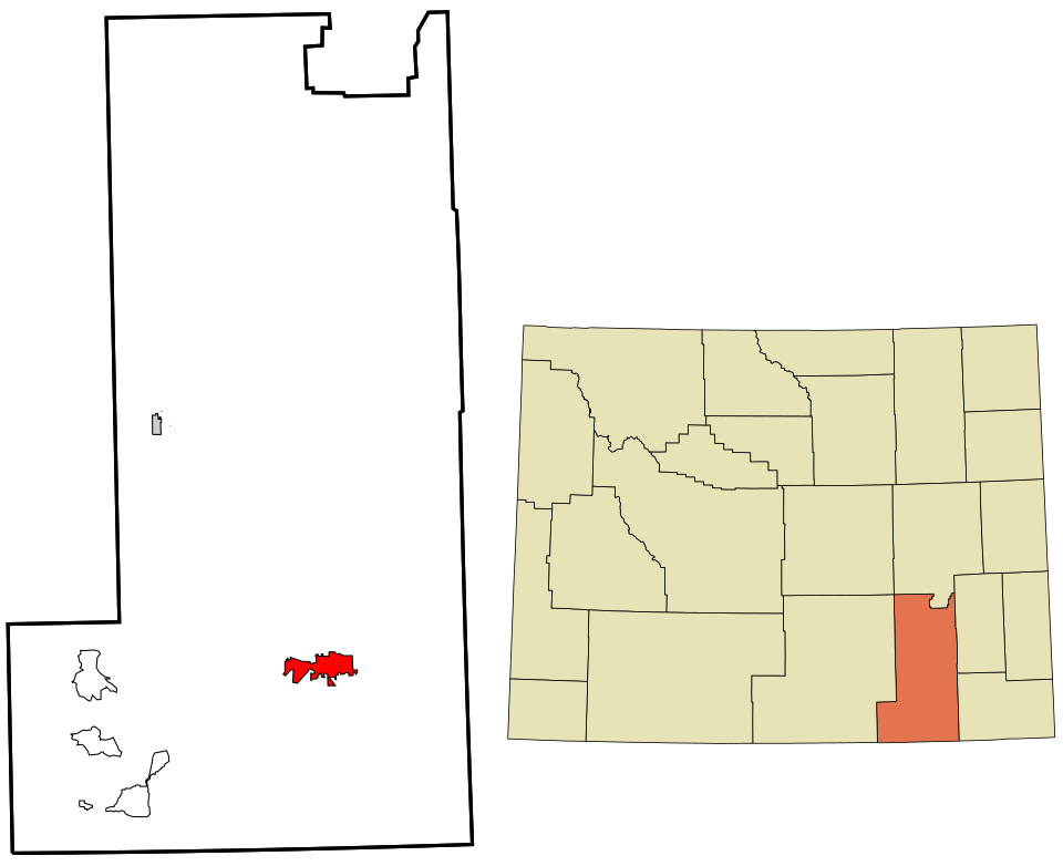 Locator map of Laramie