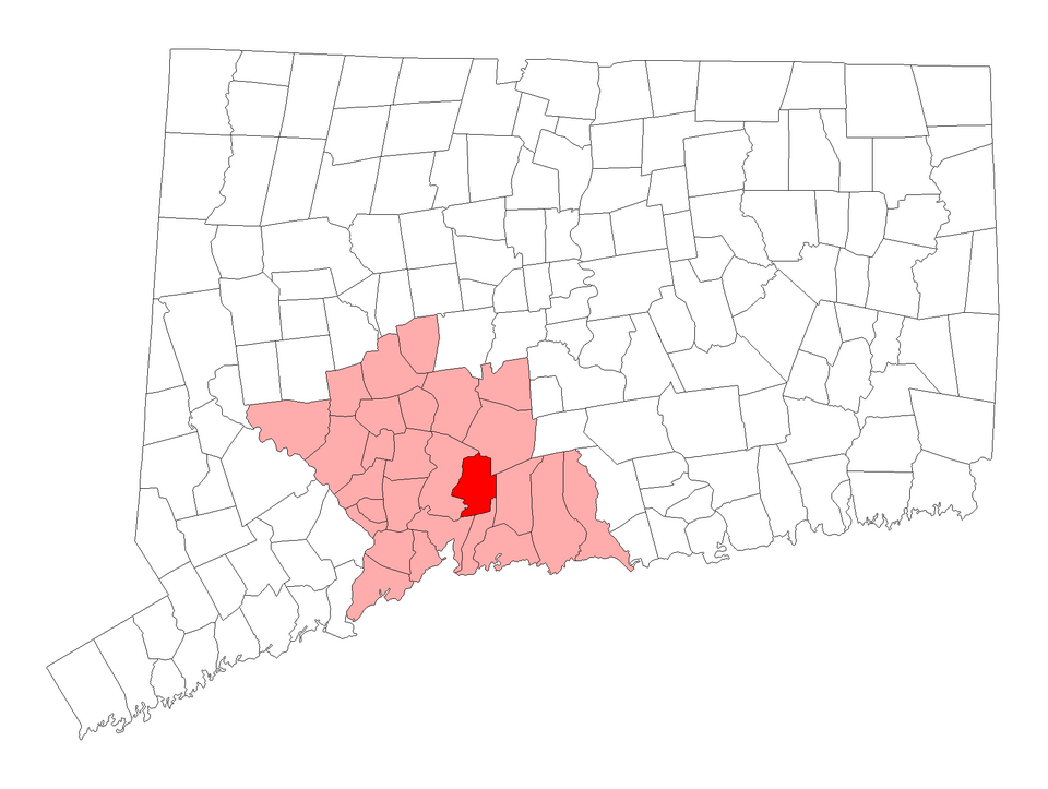 Locator map of North Haven