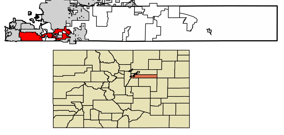 Locator map of Centennial