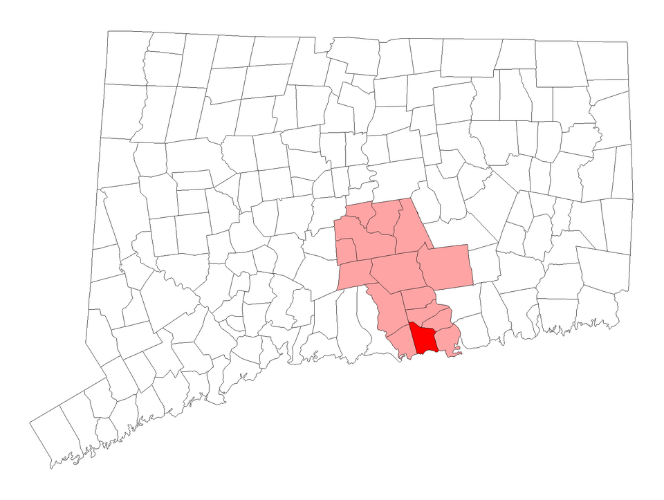 Locator map of Westbrook