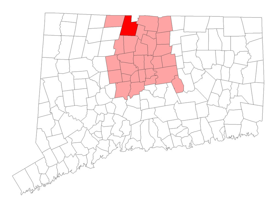 Locator map of Granby