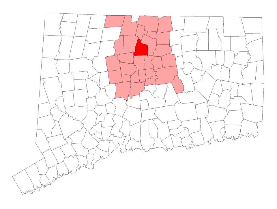 Locator map of Bloomfield