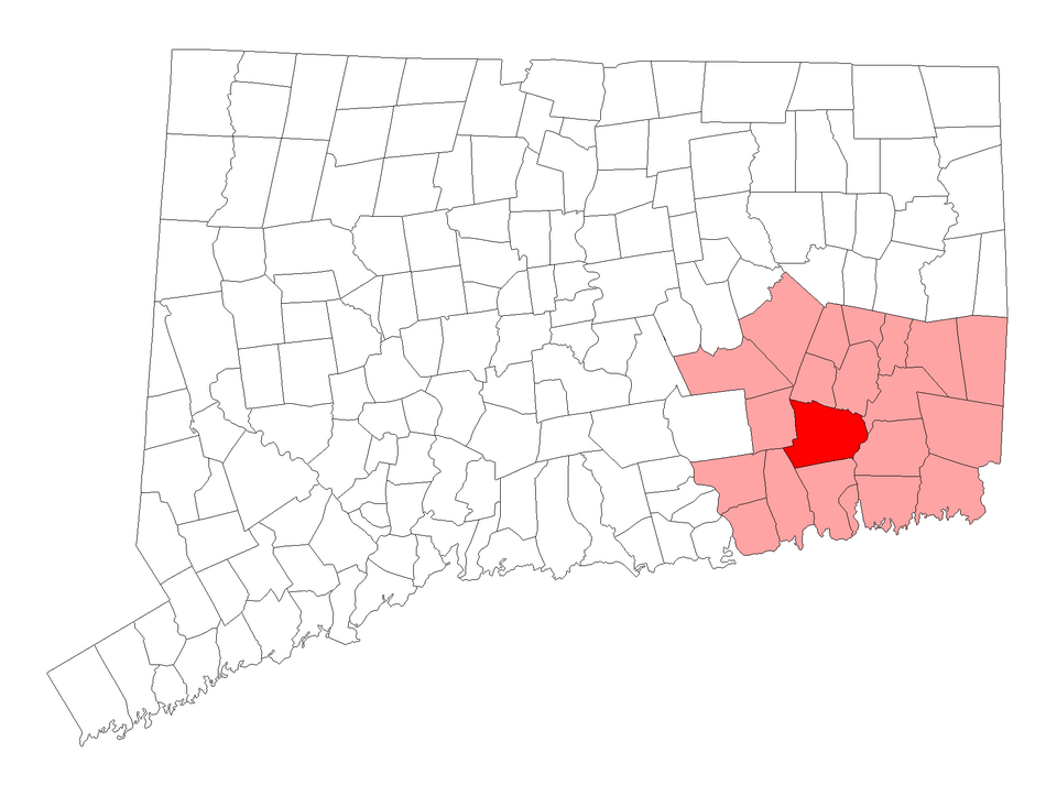Locator map of Montville
