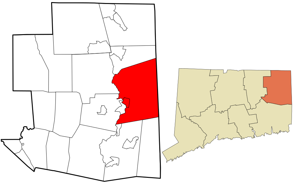 Locator map of Killingly