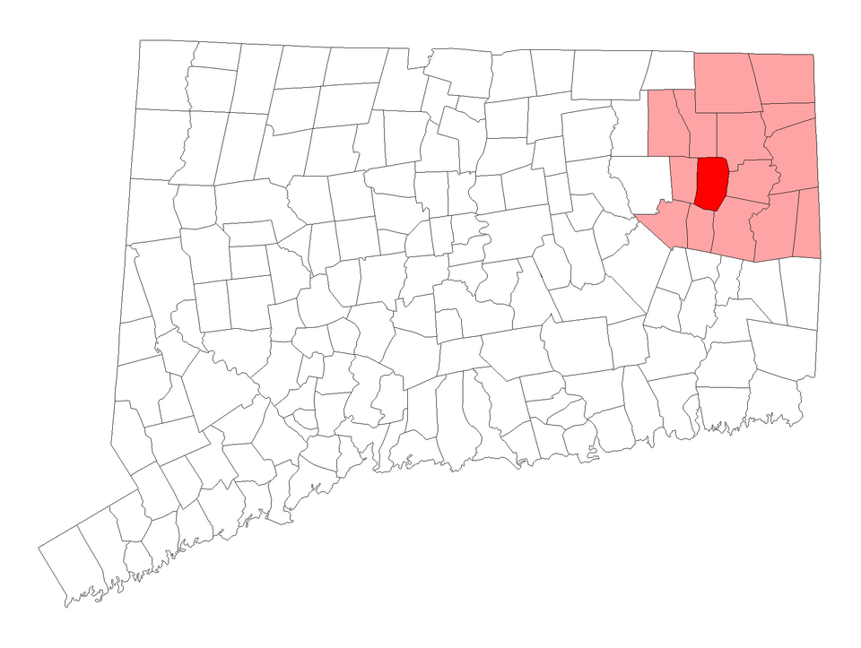 Locator map of Hampton