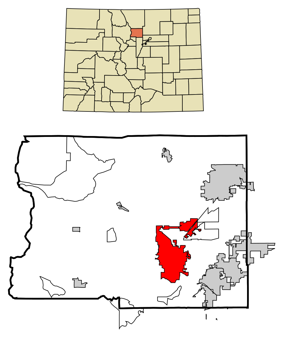 Locator map of Boulder