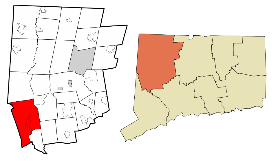 Locator map of New Milford