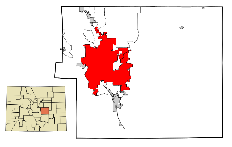 Locator map of Colorado Springs