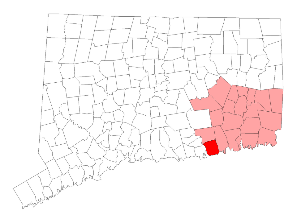 Locator map of Old Lyme