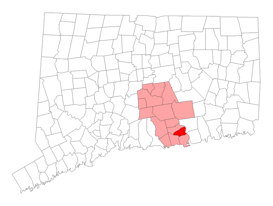 Locator map of Essex