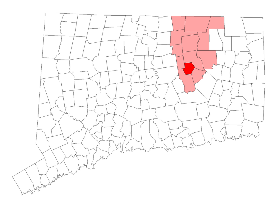 Locator map of Andover