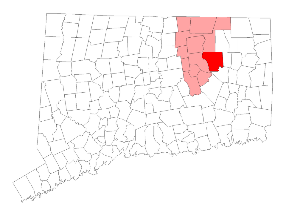 Locator map of Mansfield
