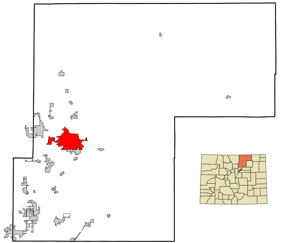 Locator map of Greeley