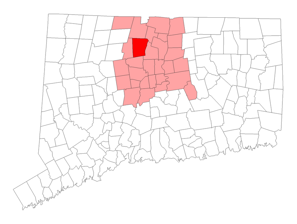 Map of Simsbury