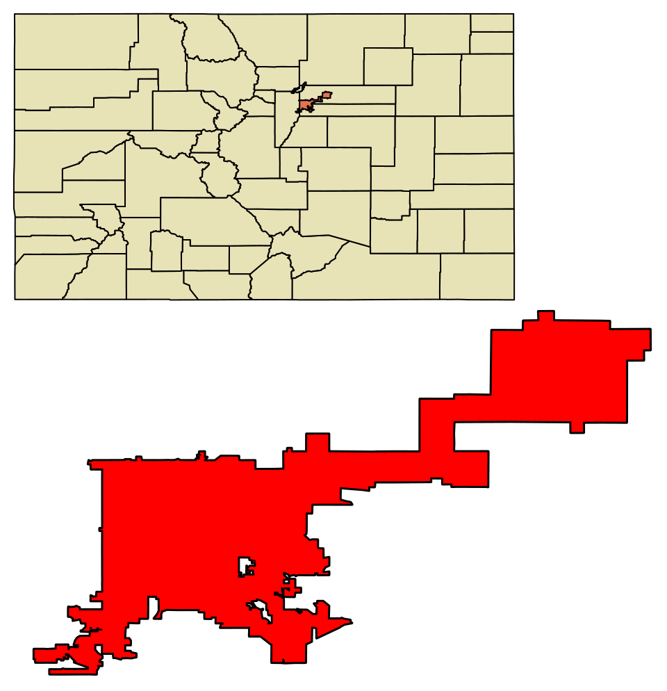 Locator map of Denver