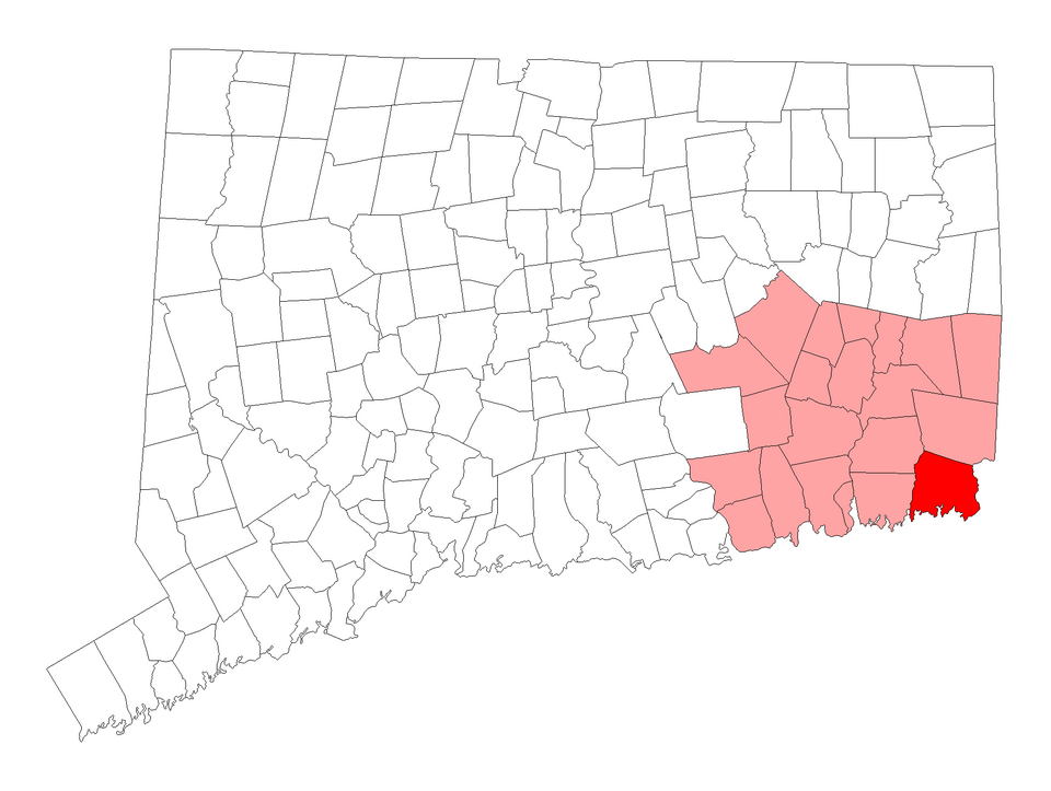Locator map of Stonington