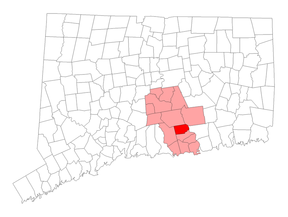 Locator map of Chester