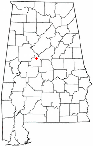Locator map of West Blocton