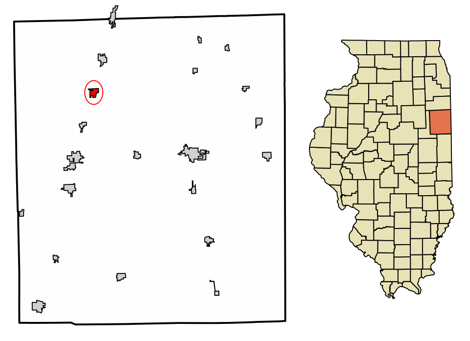 Locator map of Ashkum