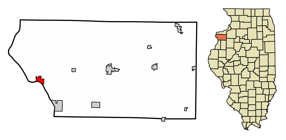 Locator map of New Boston
