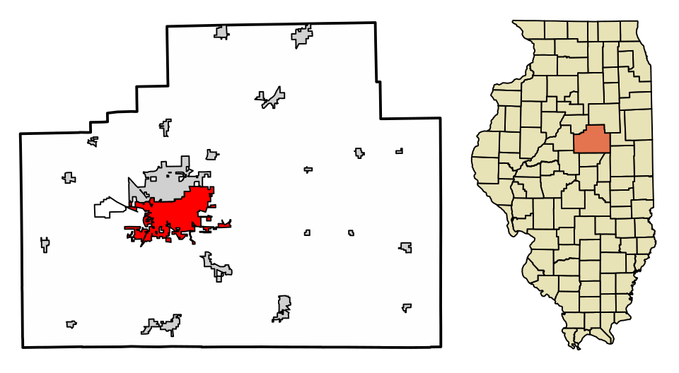 Locator map of Bloomington