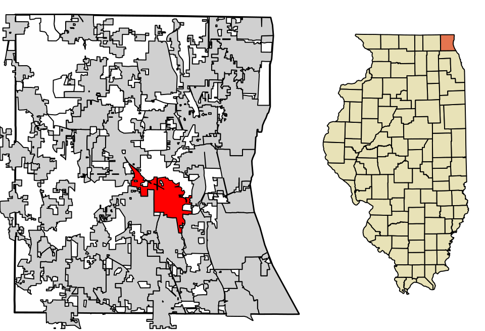 Locator map of Libertyville