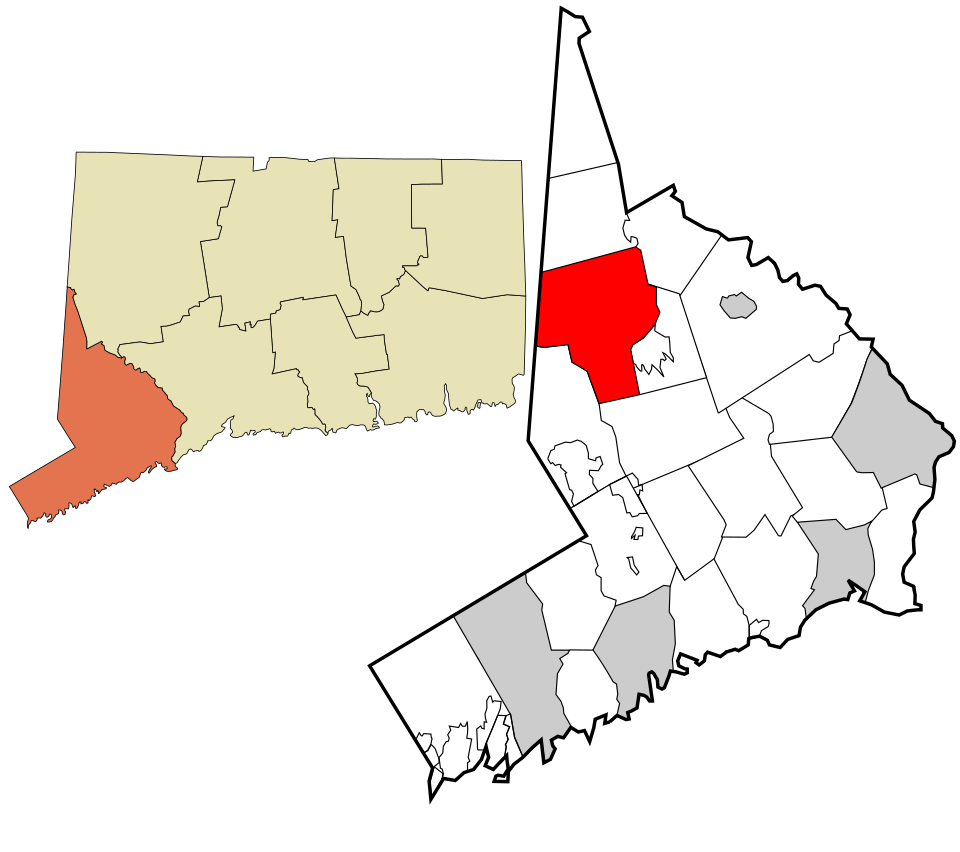 Locator map of Danbury