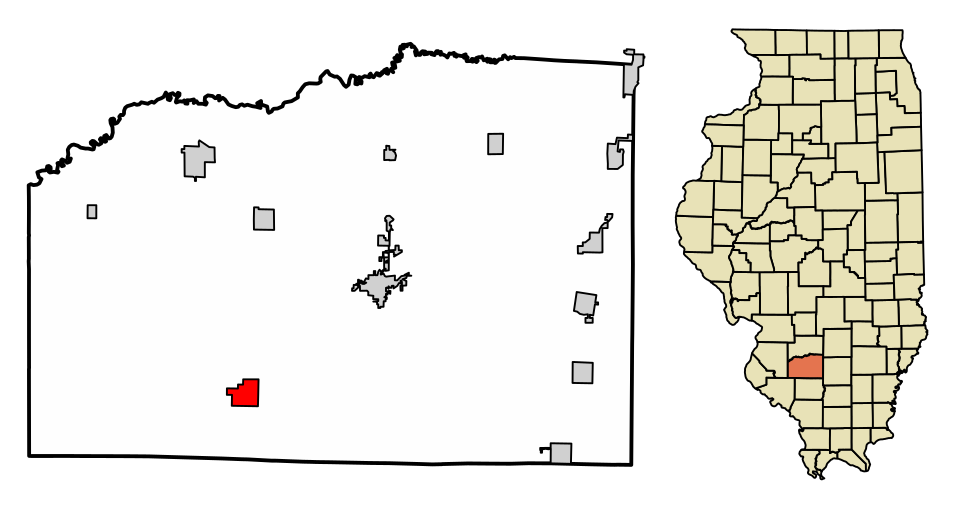 Locator map of Oakdale