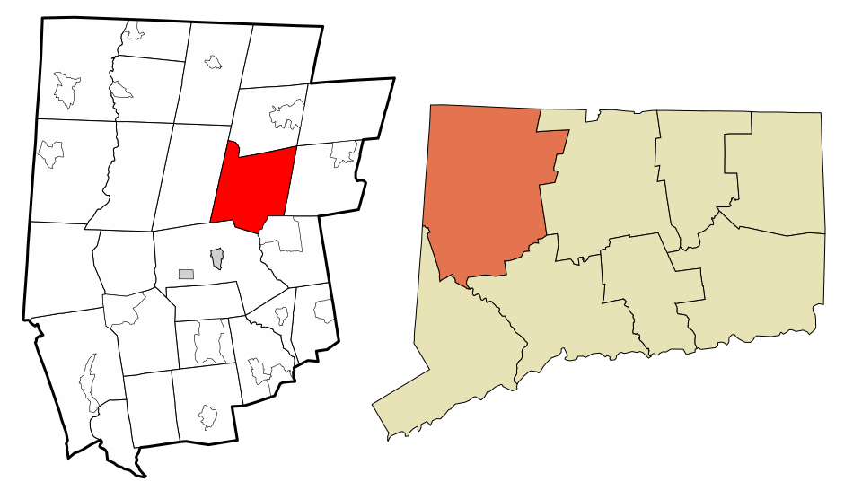 Locator map of Torrington