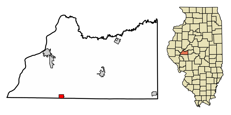 Locator map of Arenzville