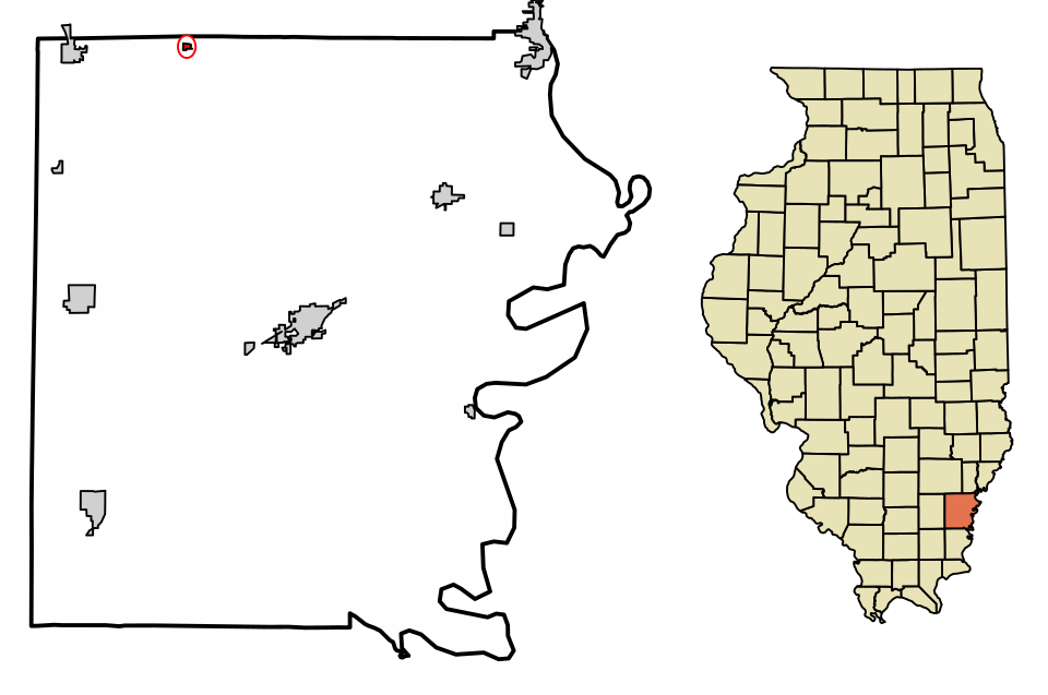 Locator map of Burnt Prairie